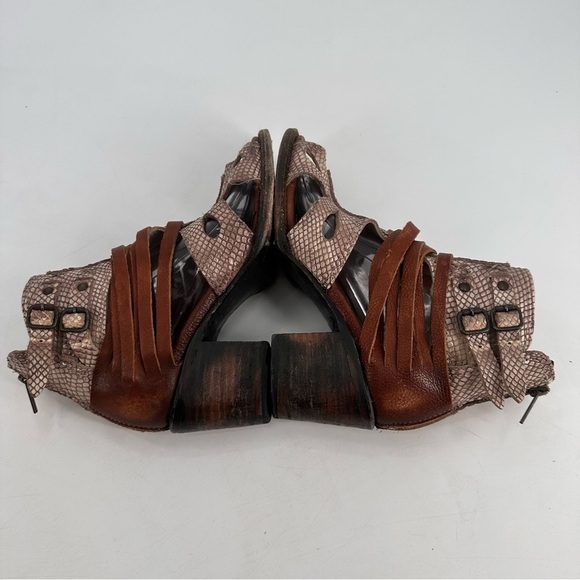 Freebird by Steven Nest Leather Strappy Boots Sandals Western Boho 7 - Picture 6 of 9